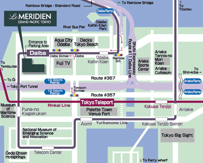 Le MERIDIEN GRAND PACIFIC TOKYO - Access Map